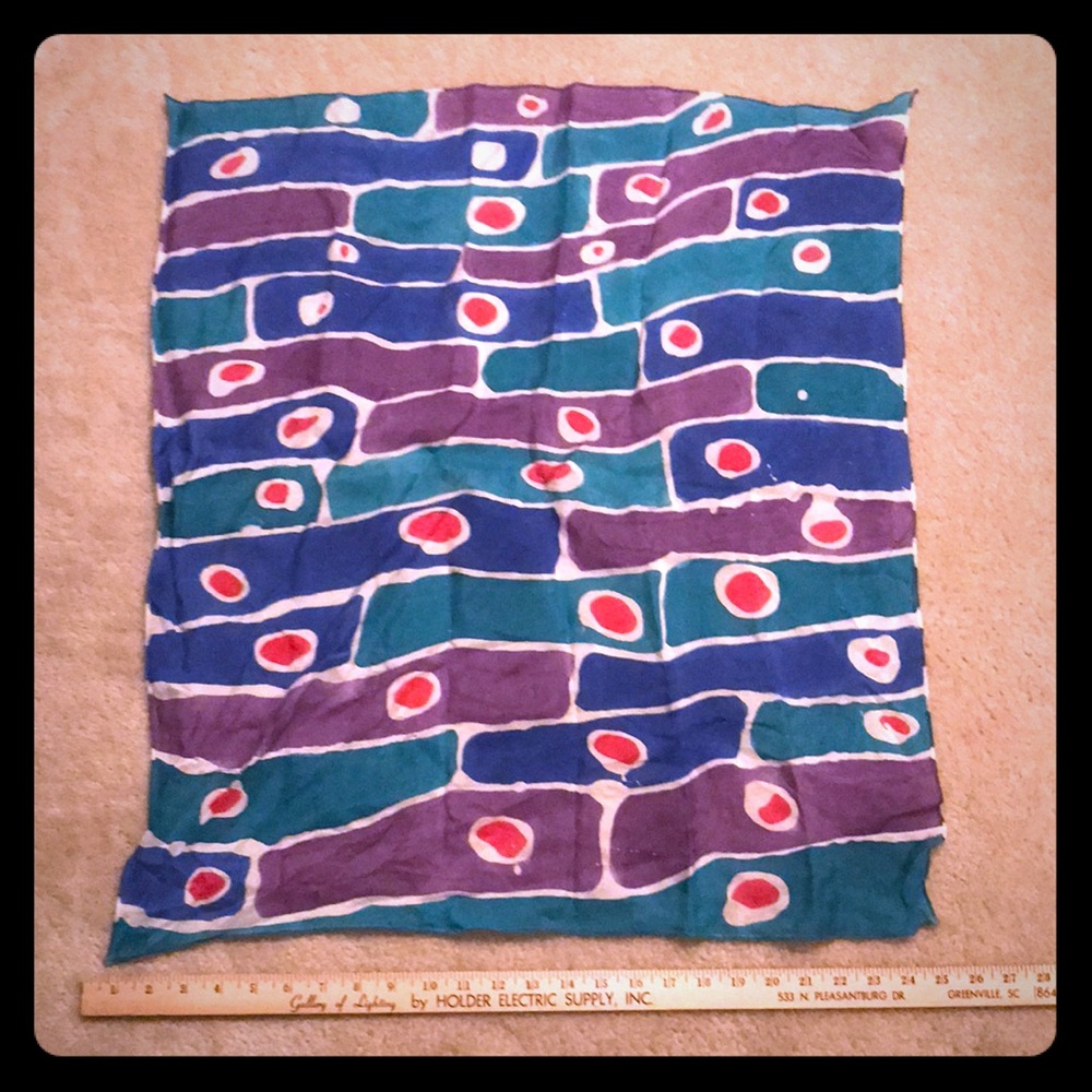 Hand painted  silk scarf
